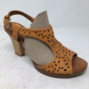 New Naya Alpine Bamboo Heel Slingback cutout Heels